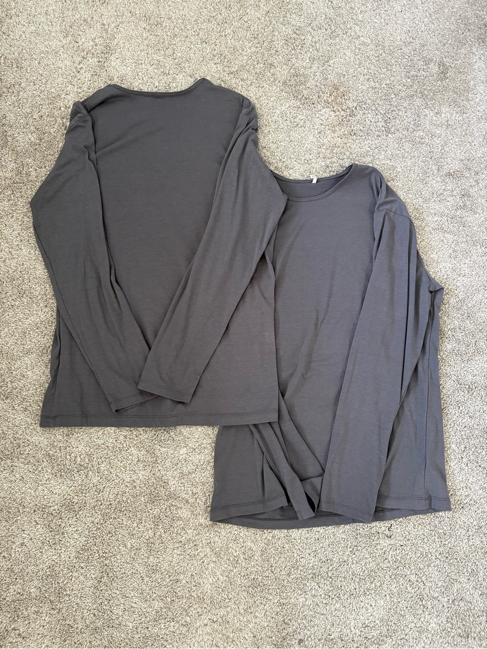 Alphalete Basic Long Sleeve Tee - Dark Gray 2 pk